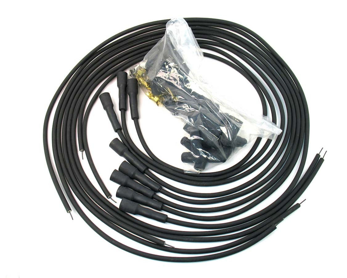 Pertronix Ignition Spark Plug Wire Set - Stock-Look - Spiral Core - 7 mm - Black - Straight Plug Boots - Socket Style