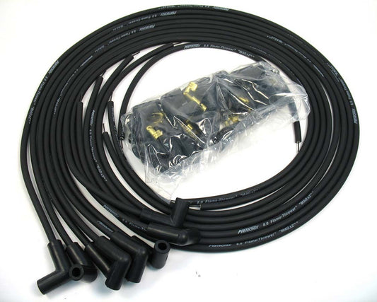 Pertronix Ignition Spark Plug Wire Set - Magx2 - Spiral Core - 8 mm - Black - 90 Degree Plug Boots - HEI / Socket