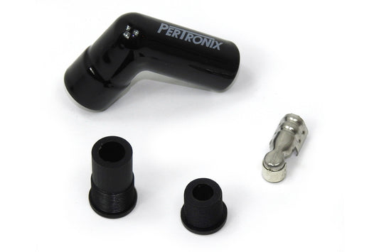 Pertronix Ignition Boot / Terminal Kit - Spark Plug - 8 mm - 90 Degree - Black - Set of 8