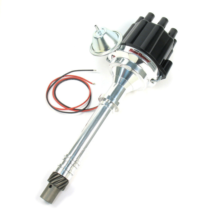 Pertronix Ignition Distributor - Flame-Thrower Plug N Play Billet - Magnetic Pickup - Vacuum / Mechanical Advance -