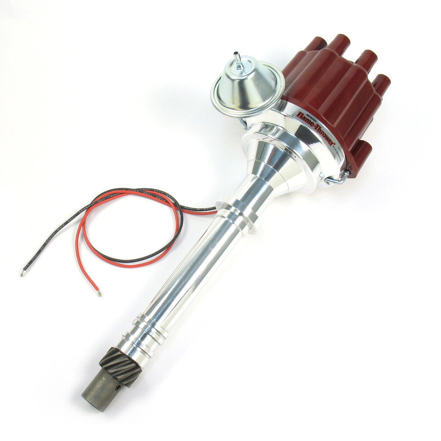 Pertronix Ignition Distributor - Flame-Thrower Plug N Play Billet - Magnetic Pickup - Vacuum / Mechanical Advance -