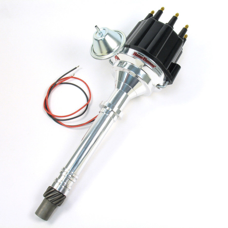 Pertronix Ignition Distributor - Flame-Thrower Plug N Play Billet - Magnetic Pickup - Vacuum / Mechanical Advance -