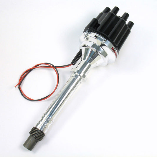 Pertronix Ignition Distributor - Flame-Thrower Plug N Play Billet - Magnetic Pickup - Mechanical Advance - Socket