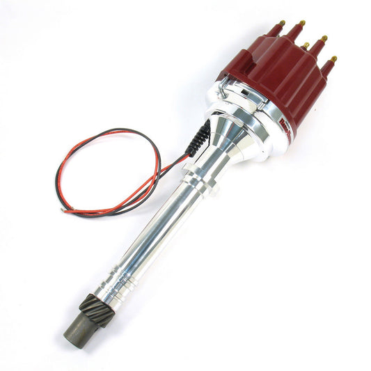 Pertronix Ignition Distributor - Flame-Thrower Plug N Play Billet - Magnetic Pickup - Mechanical Advance - HEI Style