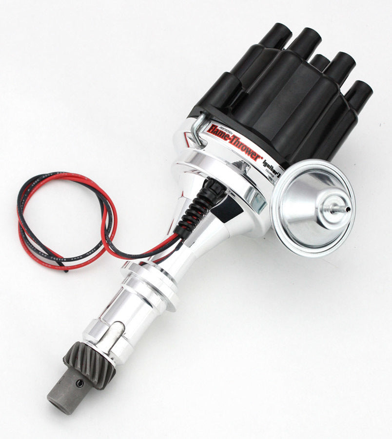 Pertronix Ignition Distributor - Flame-Thrower Plug and Play Billet - Hall Effect Pickup - Vacuum / Mechanical Advance