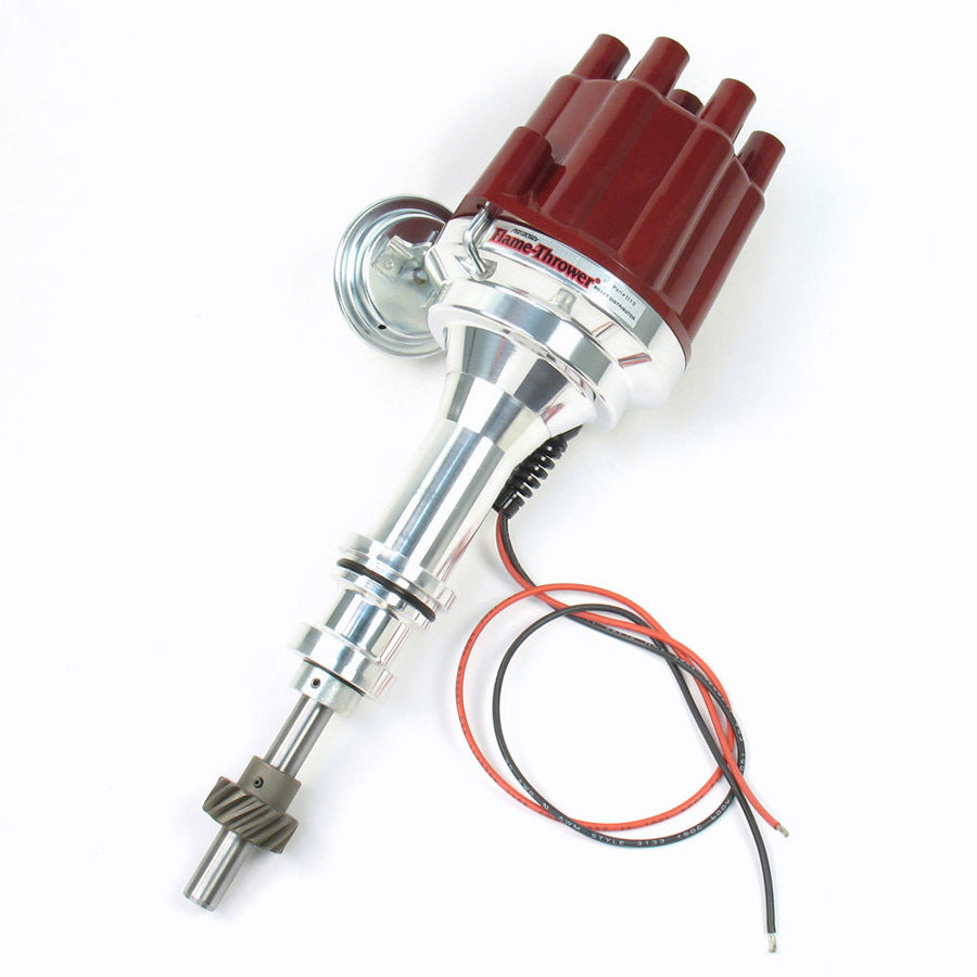 Pertronix Ignition Distributor - Flame-Thrower Plug N Play Billet - Magnetic Pickup - Vacuum / Mechanical Advance -