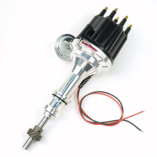 Pertronix Ignition Distributor - Flame-Thrower Plug N Play Billet - Magnetic Pickup - Vacuum / Mechanical Advance -