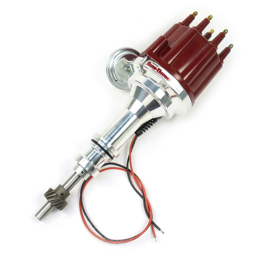 Pertronix Ignition Distributor - Flame-Thrower Plug N Play Billet - Magnetic Pickup - Vacuum / Mechanical Advance -