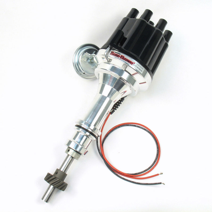 Pertronix Ignition Distributor - Flame-Thrower Plug N Play Billet - Magnetic Pickup - Vacuum / Mechanical Advance -