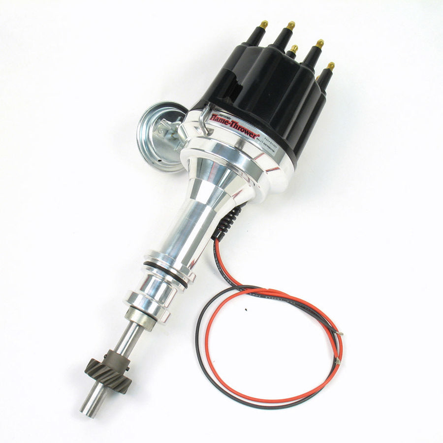 Pertronix Ignition Distributor - Flame-Thrower Plug N Play Billet - Magnetic Pickup - Vacuum / Mechanical Advance -