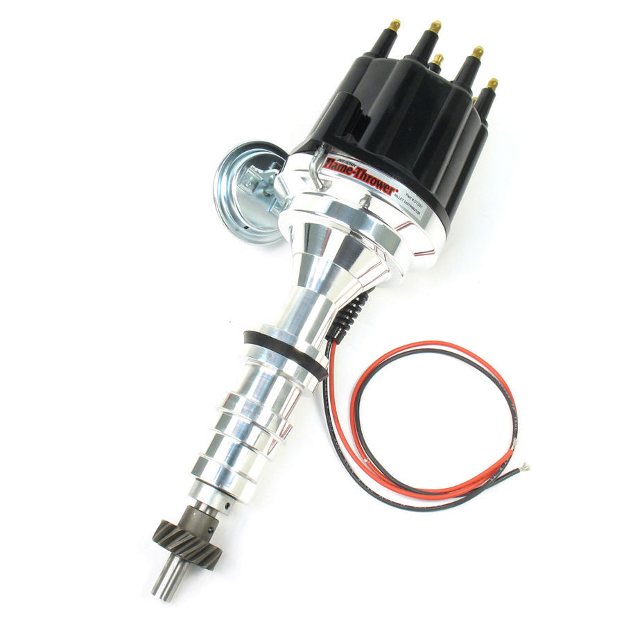 Pertronix Ignition Distributor - Flame-Thrower Plug N Play Billet - Magnetic Pickup - Vacuum / Mechanical Advance -