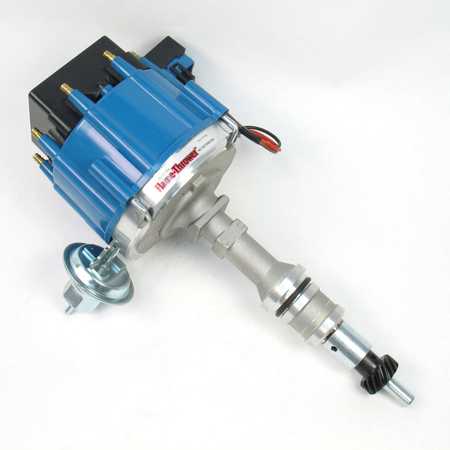 Pertronix Ignition Distributor - Flame-Thrower Street / Strip - Magnetic Pickup - Vacuum Advance - HEI Style Terminal