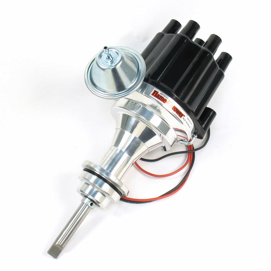Pertronix Ignition Distributor - Flame-Thrower Plug N Play Billet - Magnetic Pickup - Vacuum / Mechanical Advance -