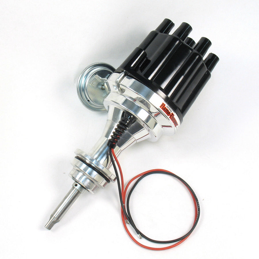 Pertronix Ignition Distributor - Flame-Thrower Plug N Play Billet - Magnetic Pickup - Vacuum / Mechanical Advance -