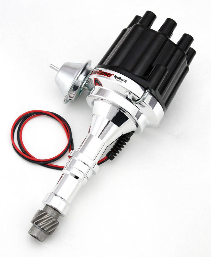 Pertronix Ignition Distributor - Flame-Thrower Plug N Play Billet - Magnetic Pickup - Vacuum / Mechanical Advance -