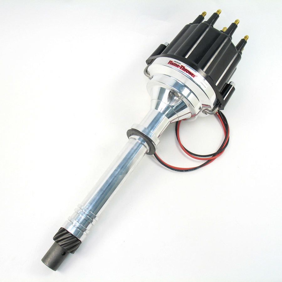Pertronix Ignition Distributor - Flame-Thrower Billet Marine - Magnetic Pickup - Mechanical Advance - HEI Style