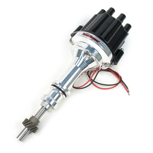 Pertronix Ignition Distributor - Flame-Thrower Electronic Marine - Magnetic Pickup - Mechanical Advance - Socket Style