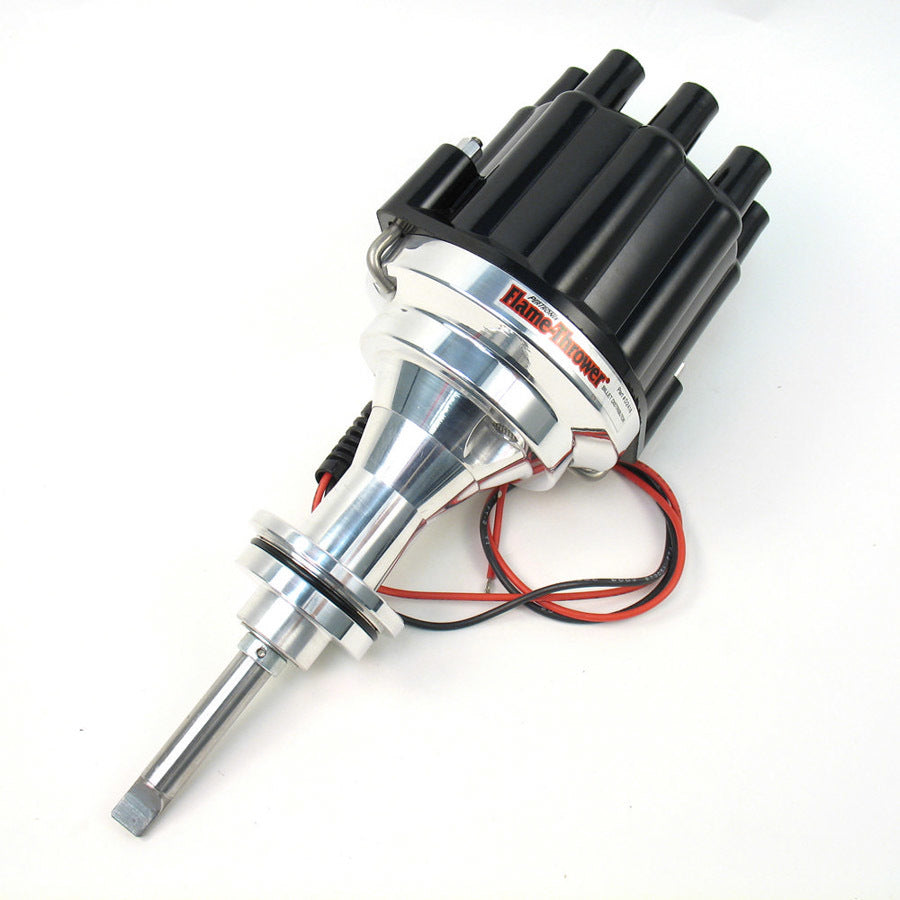 Pertronix Ignition Distributor - Flame-Thrower Billet Marine - Magnetic Pickup - Mechanical Advance - Socket Style