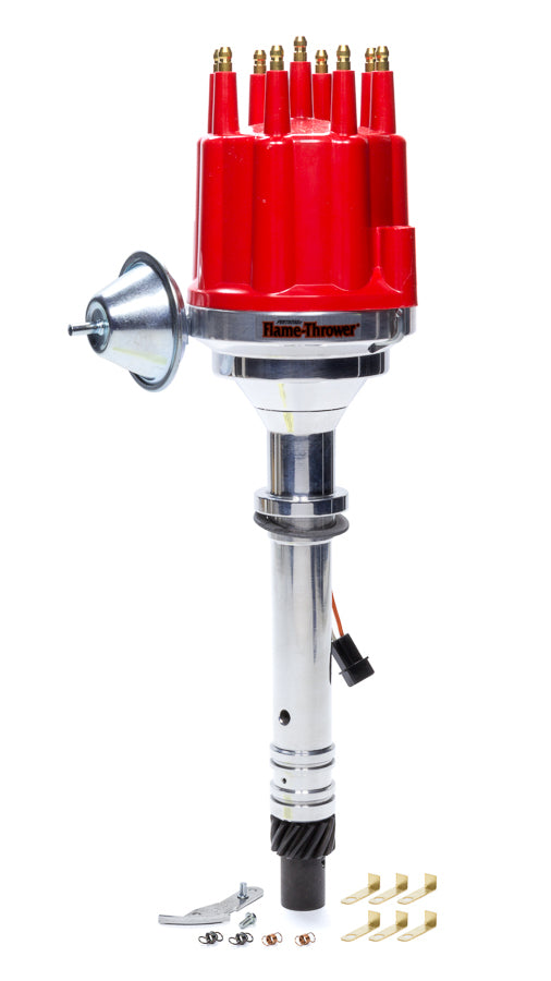Pertronix Ignition Distributor - Flame-Thrower Plug N Play Billet - Magnetic Pickup - Vacuum / Mechanical Advance -