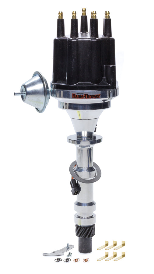 Pertronix Ignition Distributor - Flame-Thrower Plug N Play Billet - Magnetic Pickup - Vacuum / Mechanical Advance -