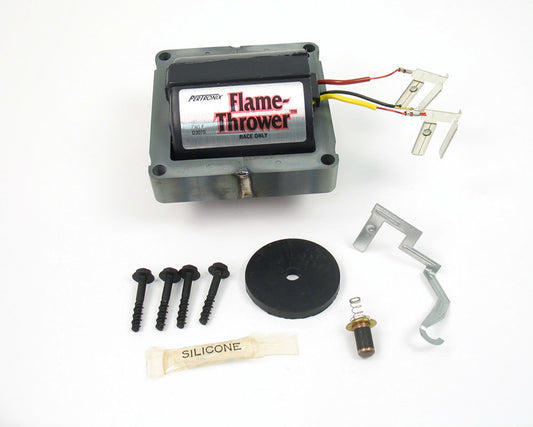 Pertronix Ignition Ignition Coil - Flame Thrower Race Only - E-Core - Coil in Cap - 50000V - Black - GM HEI - Each