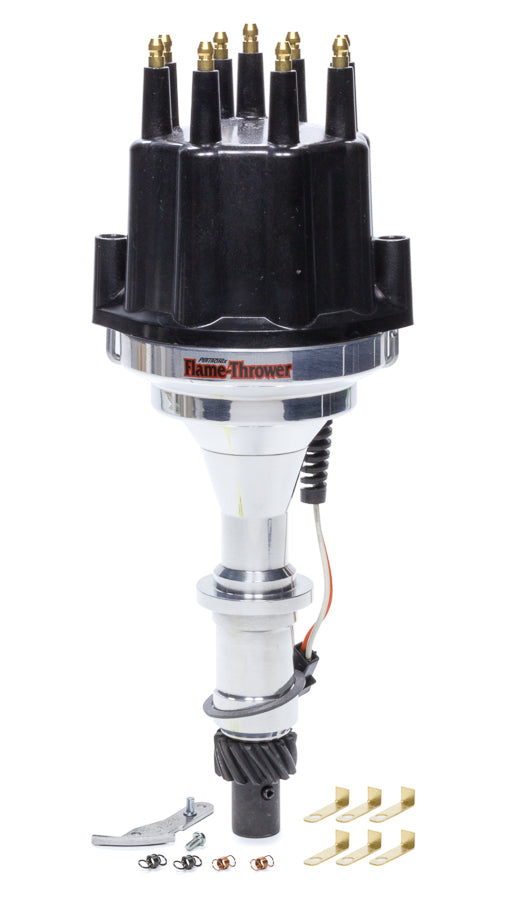 Pertronix Ignition Distributor - Flame-Thrower Plug N Play Billet - Magnetic Pickup - Vacuum / Mechanical Advance -