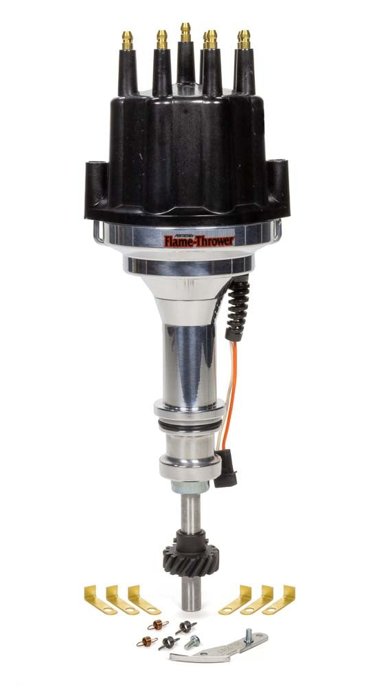 Pertronix Ignition Distributor - Flame-Thrower Plug N Play Billet - Magnetic Pickup - Vacuum / Mechanical Advance -