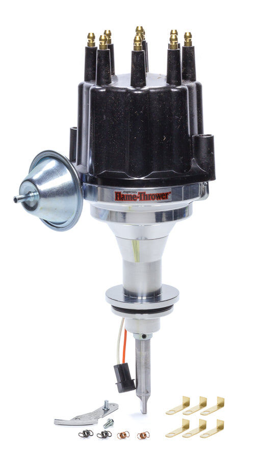 Pertronix Ignition Distributor - Flame-Thrower Plug N Play Billet - Magnetic Pickup - Vacuum / Mechanical Advance -