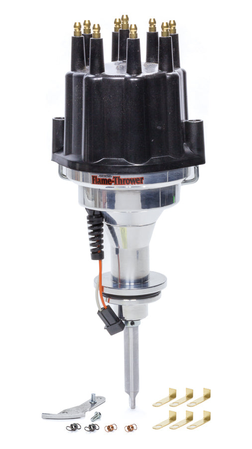 Pertronix Ignition Distributor - Flame-Thrower Plug N Play Billet - Magnetic Pickup - Vacuum / Mechanical Advance -