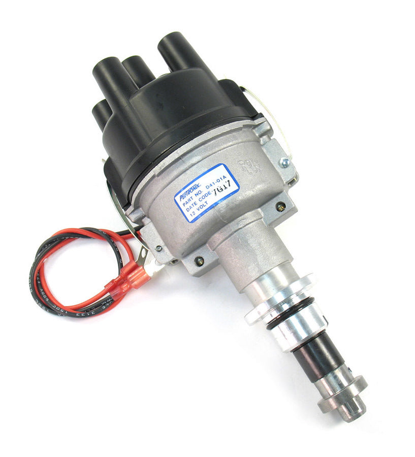 Pertronix Ignition Distributor - Industrial - Hall Effect - Mechanical Advance - Socket Style Terminal - Black -