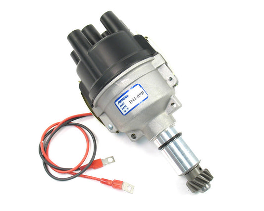 Pertronix Ignition Distributor - Industrial - Magnetic Pickup - Mechanical Advance - Socket Style - Black - Wisconsin