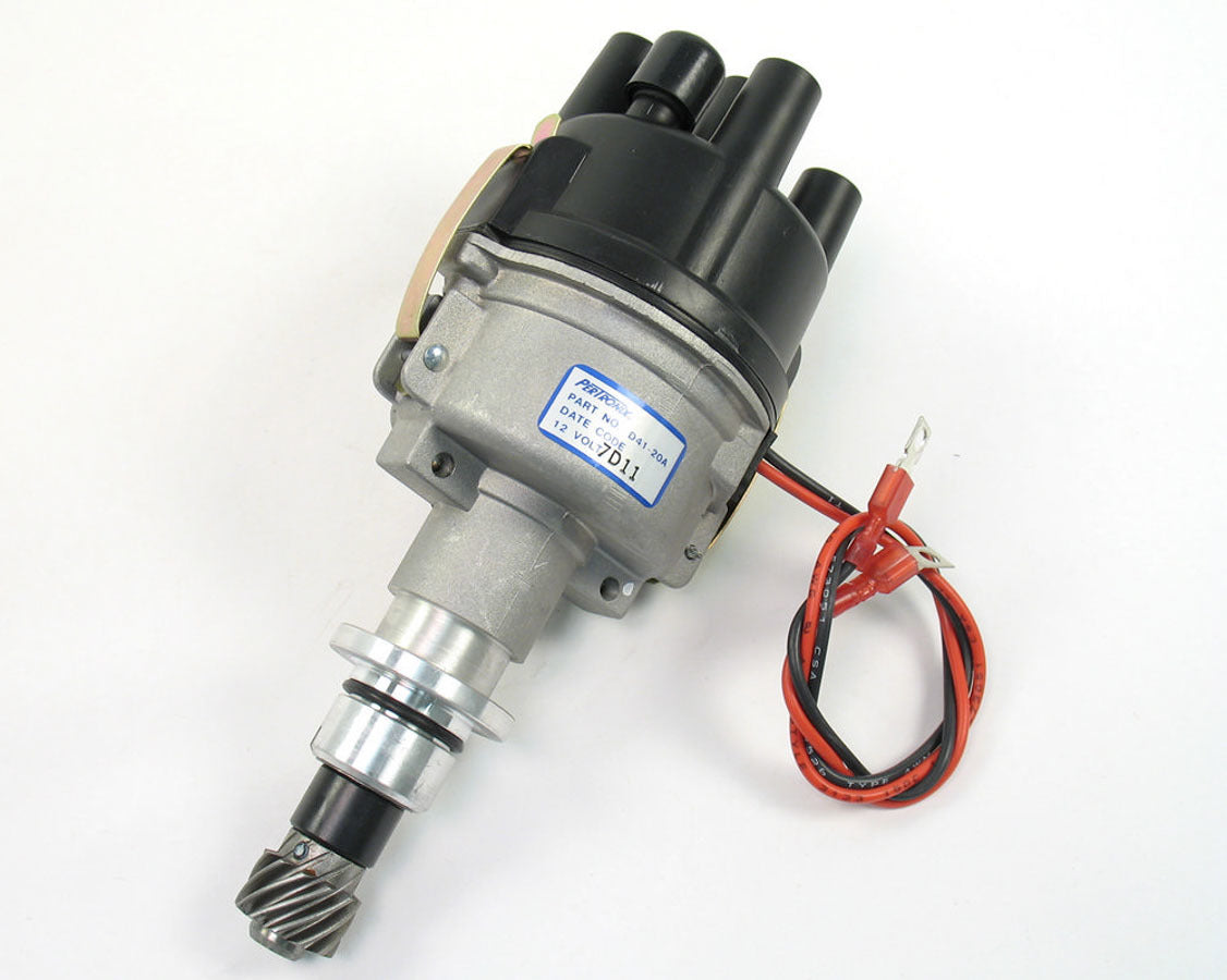 Pertronix Ignition Distributor - Industrial - Magnetic Pickup - Mechanical Advance - Socket Style - Black - Perkins