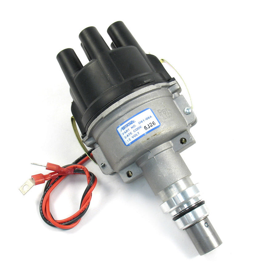 Pertronix Ignition Distributor - Industrial - Magnetic Pickup - Mechanical Advance - Socket Style - Black -
