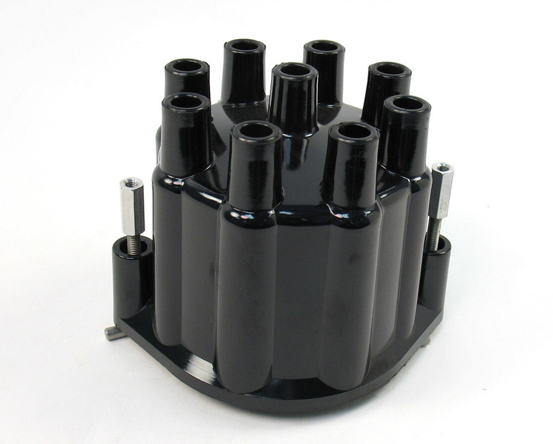 Pertronix Ignition Distributor Cap - Marine - Socket Style Terminals - Brass Terminals - Twist Lock - Plastic - Black