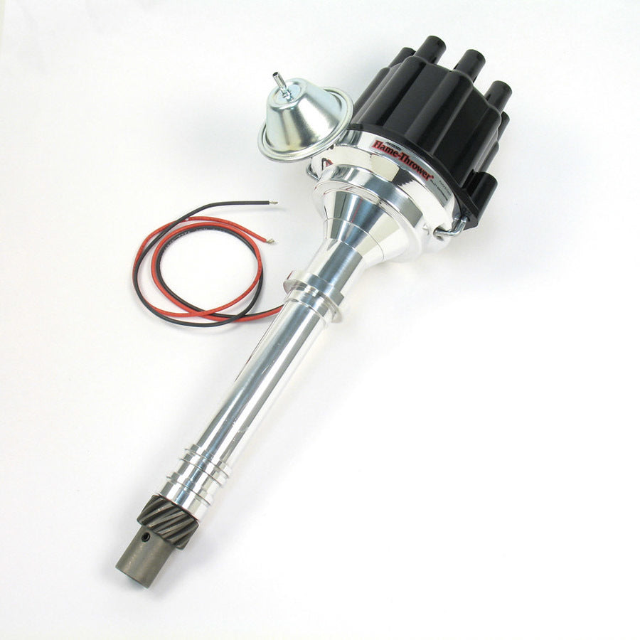 Pertronix Ignition Distributor - Flame-Thrower Plug N Play Billet - Magnetic Pickup - Vacuum / Mechanical Advance -