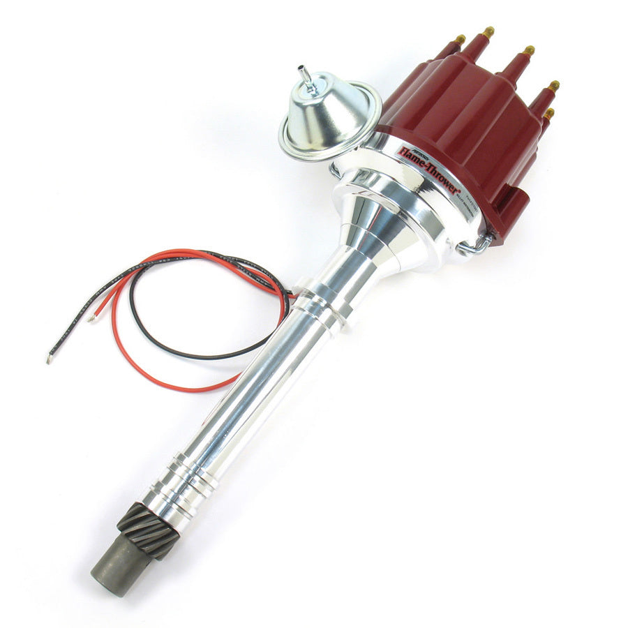 Pertronix Ignition Distributor - Flame-Thrower Plug N Play Billet - Magnetic Pickup - Vacuum / Mechanical Advance -