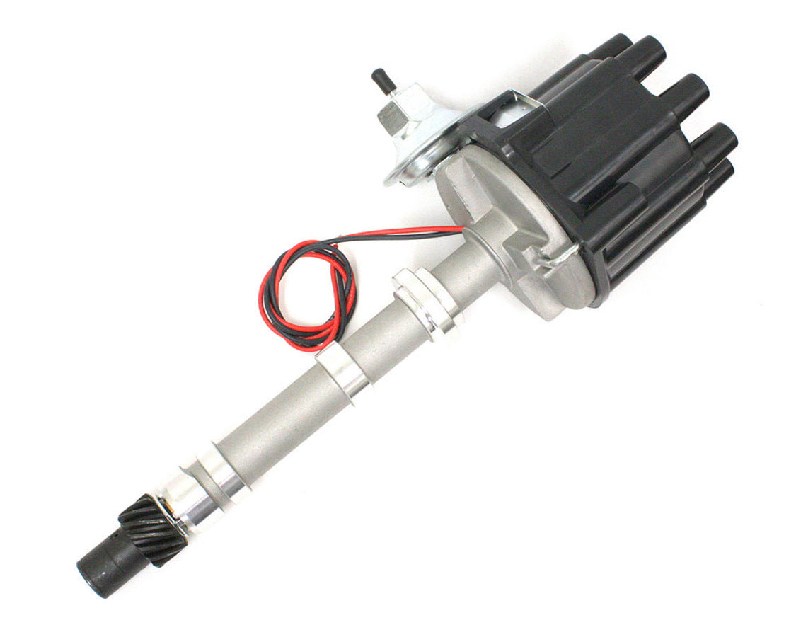 Pertronix Ignition Distributor - Flame-Thrower Stock Look - Magnetic Pickup - Vacuum / Mechanical Advance - Socket