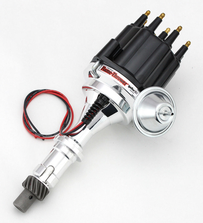 Pertronix Ignition Distributor - Flame-Thrower Plug N Play Billet - Magnetic Pickup - Mechanical / Vacuum Advance -