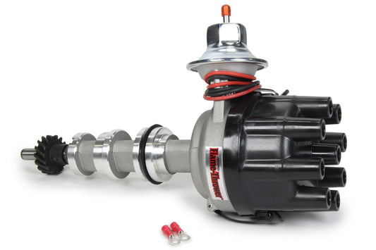 Pertronix Ignition Distributor - Flame-Thrower-Stock Look - Magnetic Pickup - Mechanical / Vacuum Advance - Socket