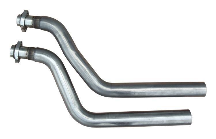 Pypes Performance Exhaust Intermediate Pipes - 2.5 in Diameter - Stainless - Natural - Ford Mustang 1964-66 - Pair
