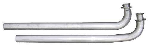 Pypes Performance Exhaust Intermediate Pipes - 2.5 in Diameter - Stainless - Natural - Pypes Exhaust - Stock 3-Bolt