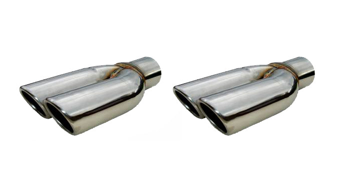 Pypes Performance Exhaust Exhaust Tip - GTO Exhaust Splitters - Slip-On - 2.5 in Inlet - Dual 2.25 in Round Outlets -