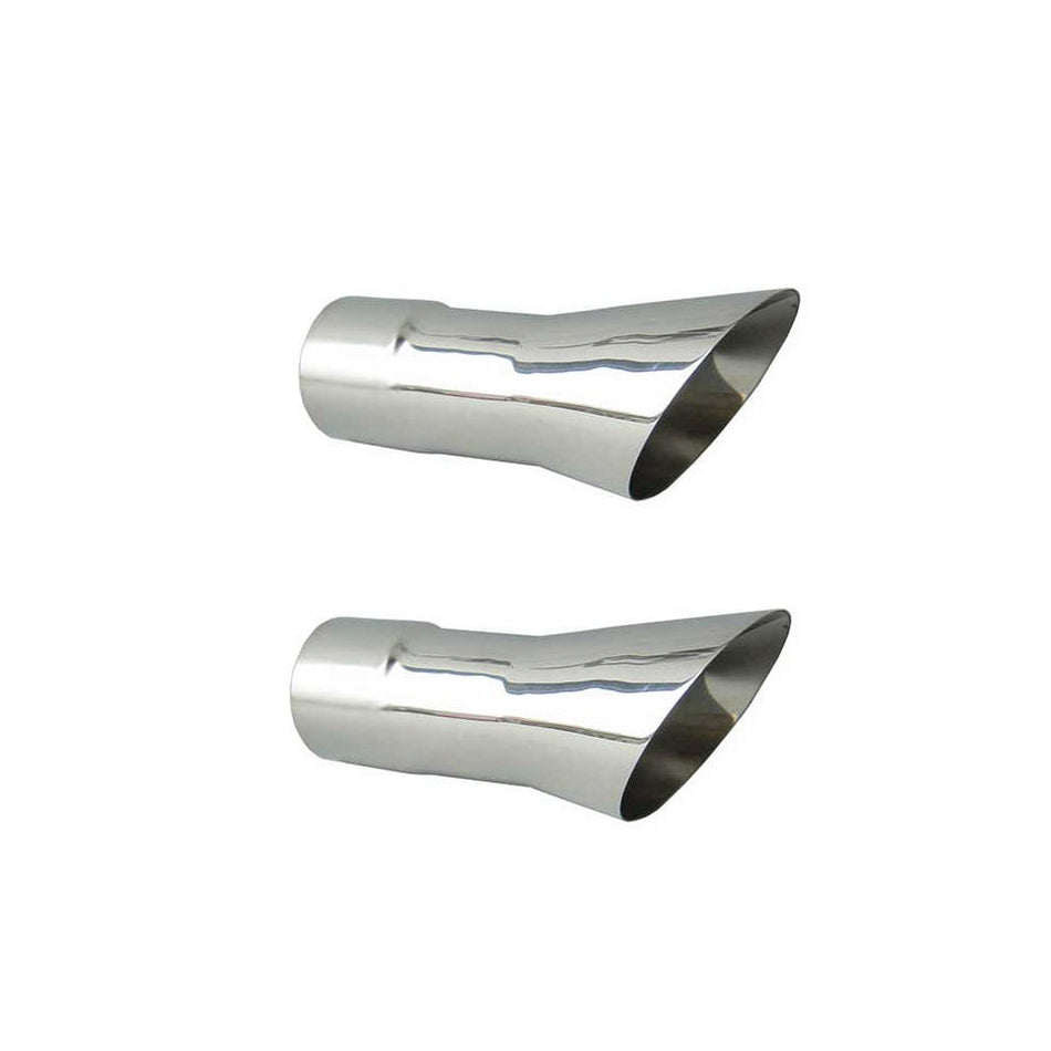 Pypes Performance Exhaust Exhaust Tip - Olds 442 Trumpet Exhaust Tips - Slip-On - 2.5 in Inlet - 4 in Round Outlet -