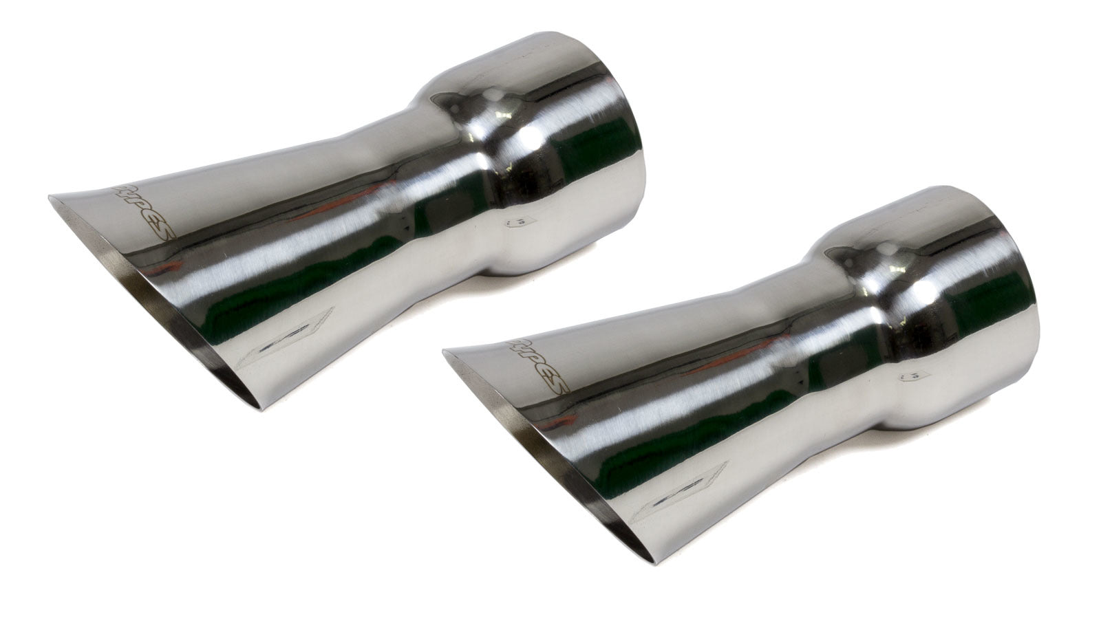 Pypes Performance Exhaust Exhaust Tip - Olds 442 Trumpet Exhaust Tips - Slip-On - 3 in Inlet - 4 in Round Outlet -