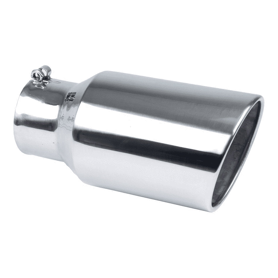 Pypes Performance Exhaust Exhaust Tip - Monster - Clamp-On - 4 in Inlet - 6 in Round Outlet - 12 in Long - Single Wall