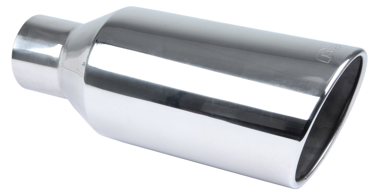 Pypes Performance Exhaust Exhaust Tip - Monster - Clamp-On - 4 in Inlet - 7 in Round Outlet - 18 in Long - Single Wall