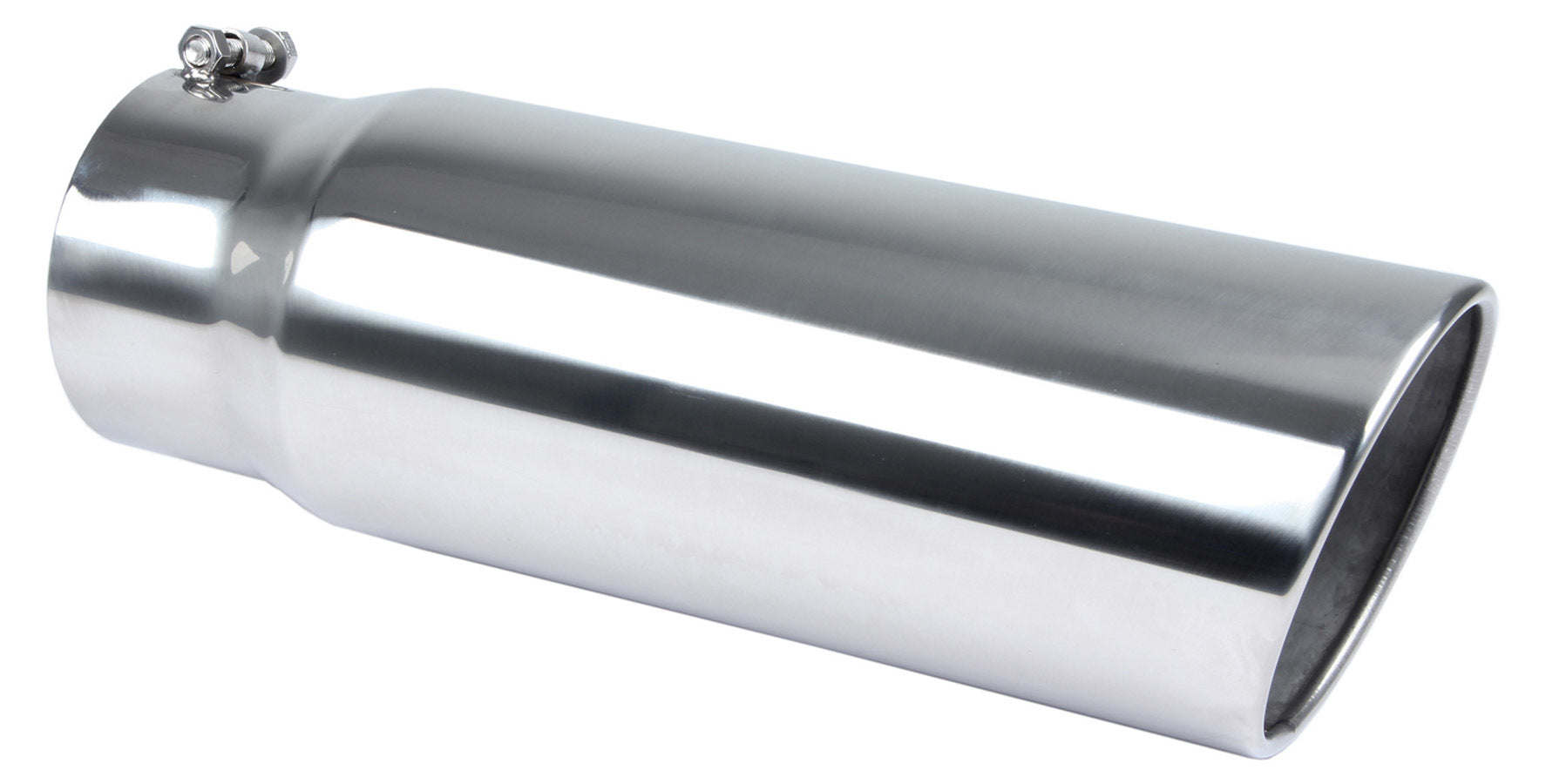 Pypes Performance Exhaust Exhaust Tip - Monster - Clamp-On - 5 in Inlet - 6 in Round Outlet - 18 in Long - Single Wall