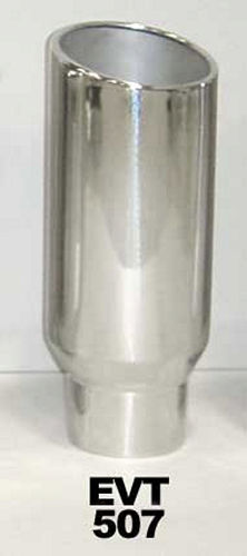 Pypes Performance Exhaust Exhaust Tip - Monster - Weld-On - 5 in OD Inlet - 7 in Round Outlet - 18 in Long - Single