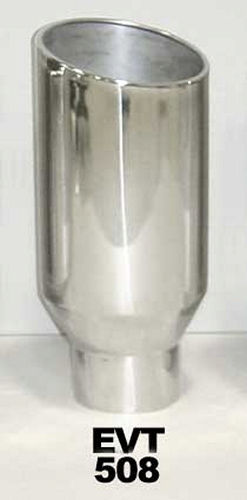 Pypes Performance Exhaust Exhaust Tip - Monster - Weld-On - 5 in OD Inlet - 8 in Round Outlet - 18 in Long - Single