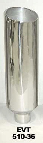 Pypes Performance Exhaust Exhaust Stack - Clamp-On / Weld-On - 5 in OD Inlet - 10 in Round Outlet - 36 in Tall -